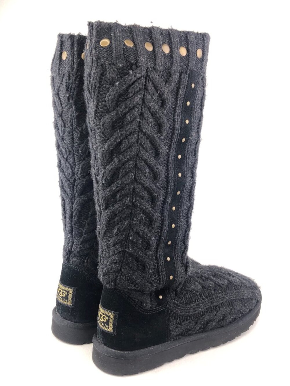UGG Feliciana Cable Knit Tall Winter Boots 9 - Picture 5 of 13